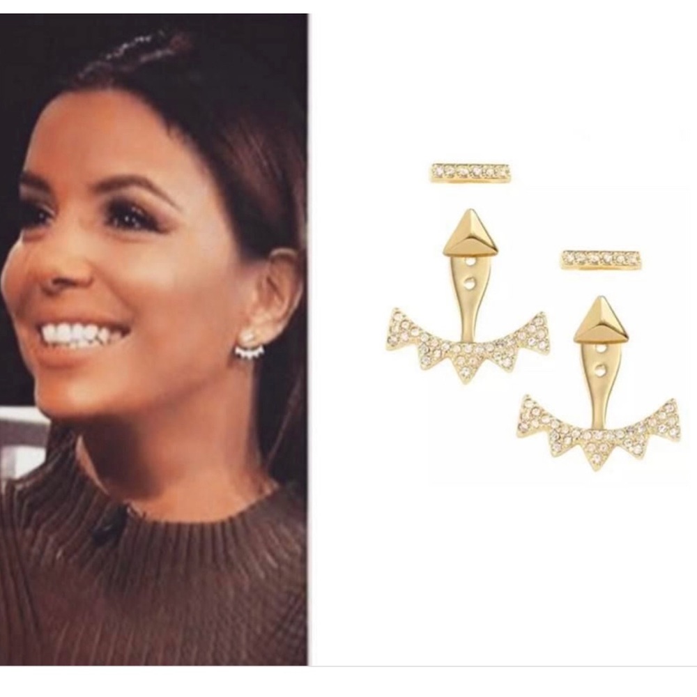 ✨Stella & Dot Pave Triangle Ear Jacket 6-1 Gold